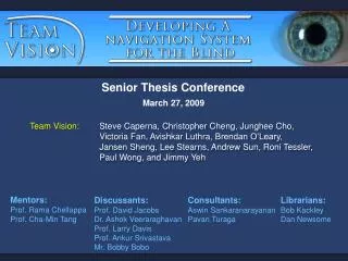 Senior Thesis Conference