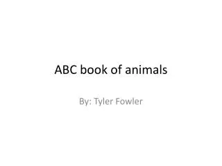 ABC book of animals