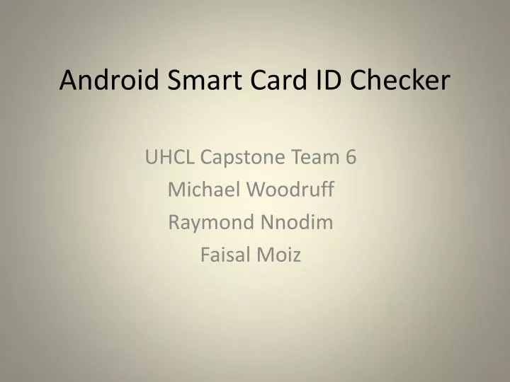 android smart card id checker