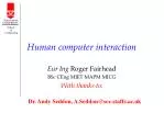 Human computer interaction - slide 1