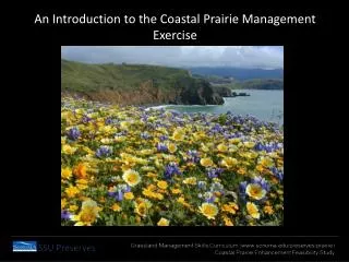 An Introduction to the Coastal Prairie Management Exercise