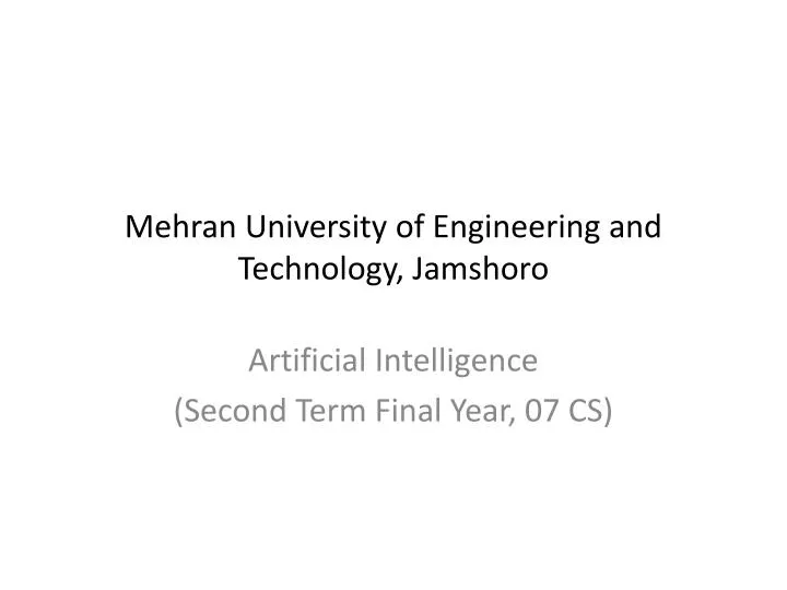 mehran university of engineering and technology jamshoro