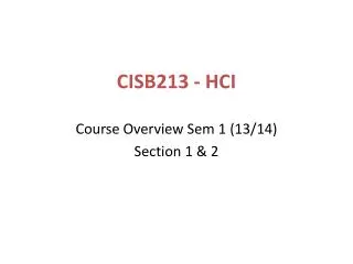 CISB213 - HCI
