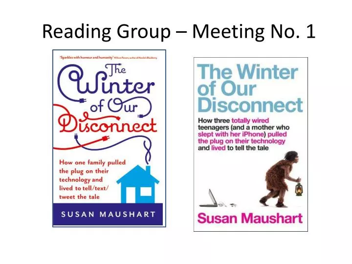reading group meeting no 1