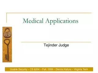 Medical Applications