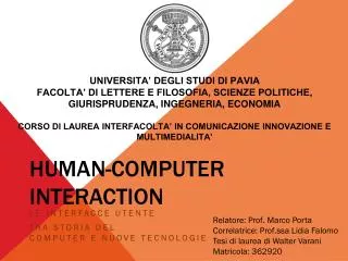 human computer interaction
