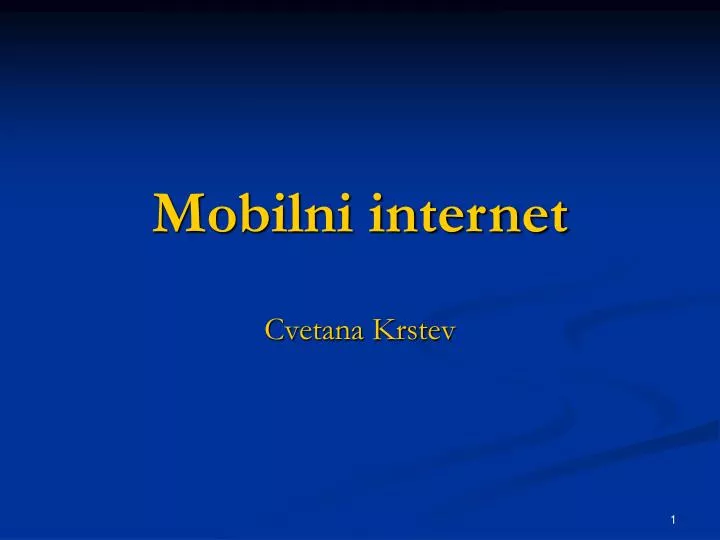 mobilni internet