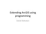 Extending ArcGIS using programming - slide 1