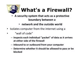 What's a Firewall?