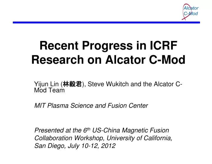 recent progress in icrf research on alcator c mod