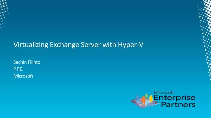 virtualizing exchange server with hyper v