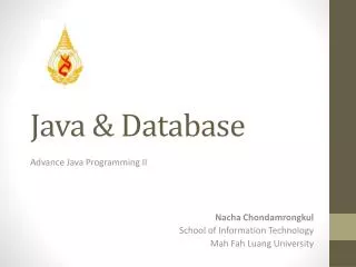 Java &amp; Database
