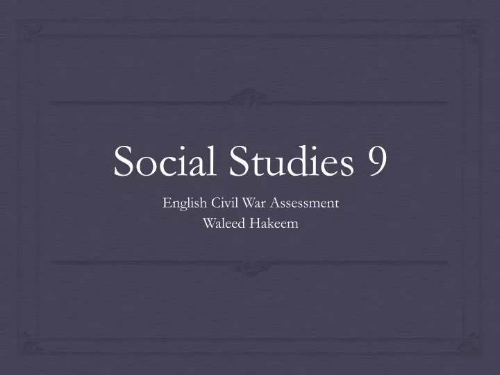 social studies 9