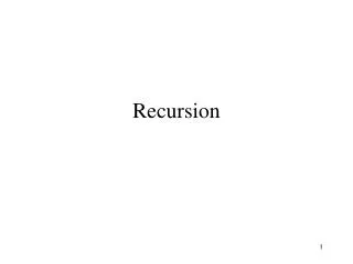 Recursion