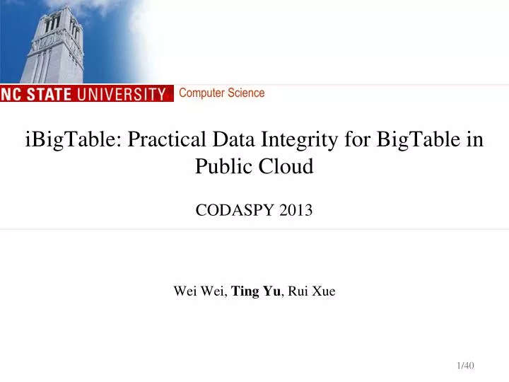 ibigtable practical data integrity for bigtable in public cloud codaspy 2013