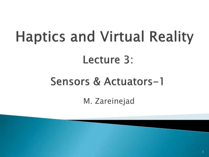 haptics and virtual reality