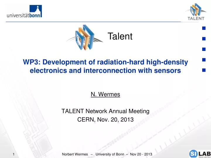 wp3 development of radiation hard high density electronics and interconnection with sensors