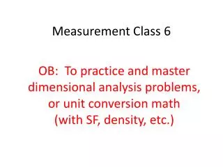 Measurement Class 6