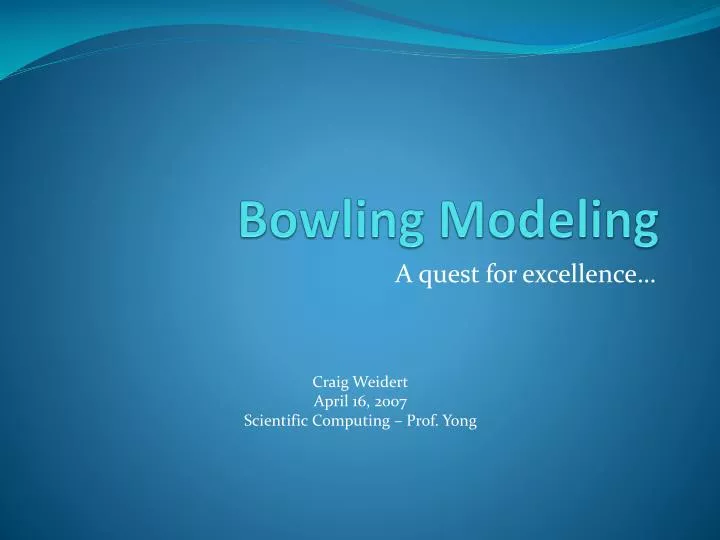 bowling modeling