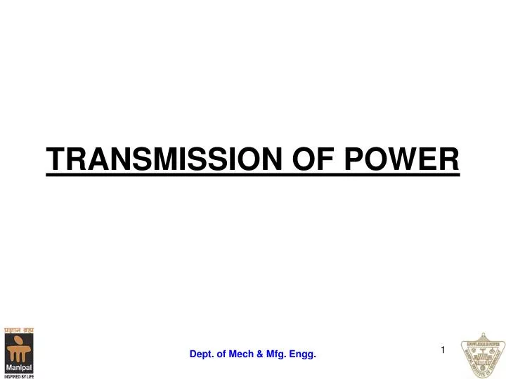 transmission of power