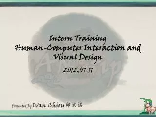 Intern Training Human-Computer Interaction and Visual Design