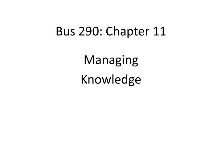 bus 290 chapter 11
