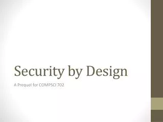 Security by Design