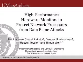 High-Performance Hardware Monitors to Protect Network Processors from Data Plane Attacks