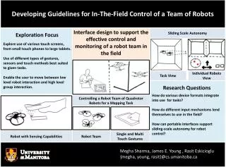 Developing Guidelines for In-The-Field Control of a Team of Robots