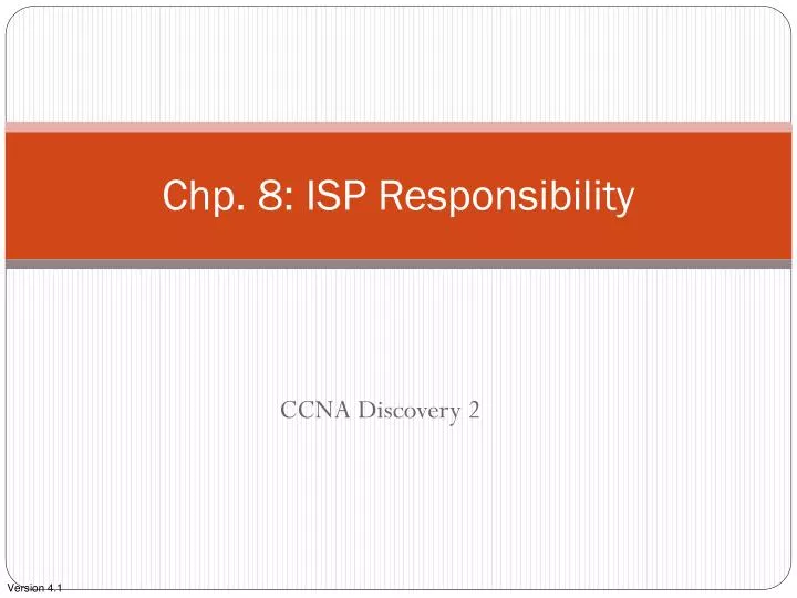 chp 8 isp responsibility