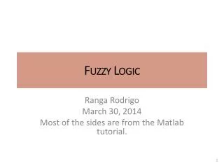 Fuzzy Logic