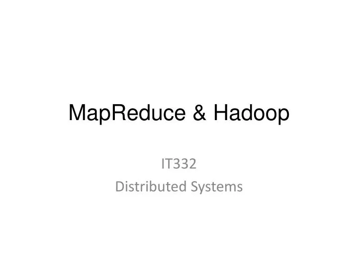 mapreduce hadoo p
