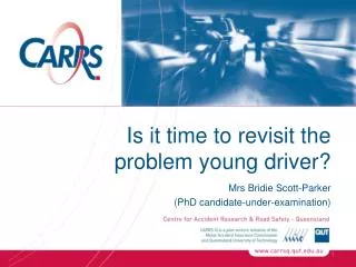 Is it time to revisit the problem young driver?