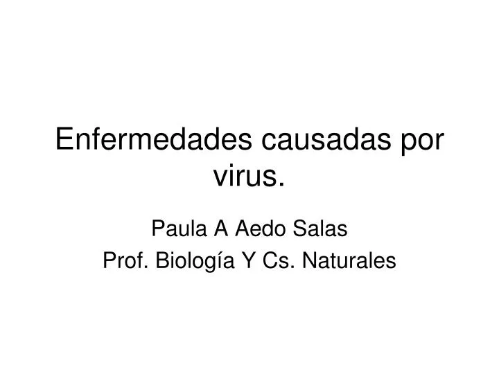 enfermedades causadas por virus