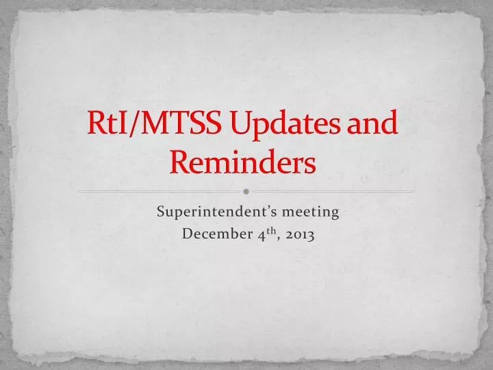 rti mtss updates and reminders