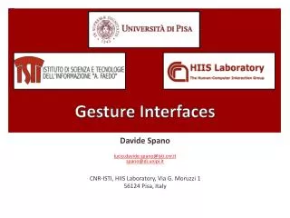 Gesture Interfaces