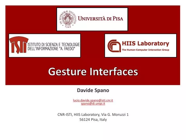 gesture interfaces