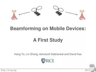 Beamforming on Mobile Devices: A First Study