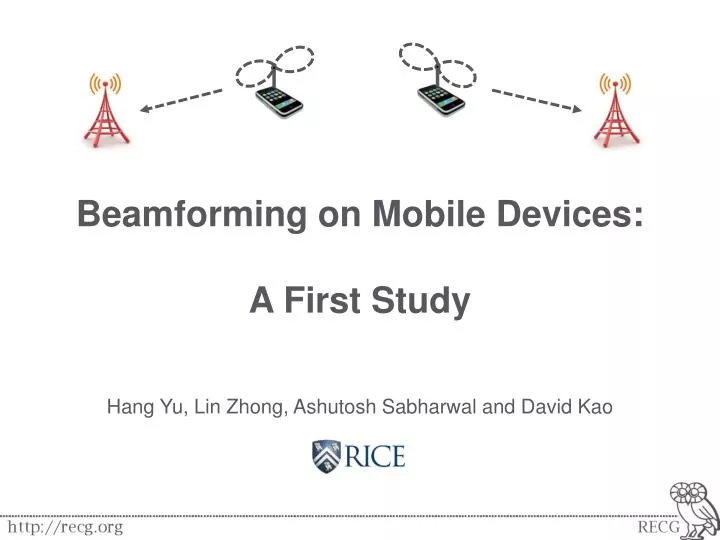 beamforming on mobile devices a first study