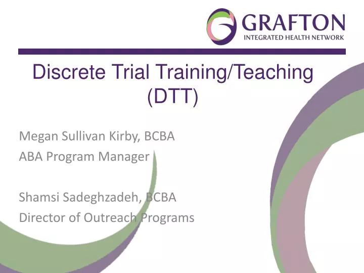 discrete trial training teaching dtt