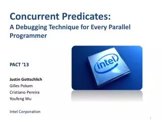 Concurrent Predicates: A Debugging Technique for Every Parallel Programmer