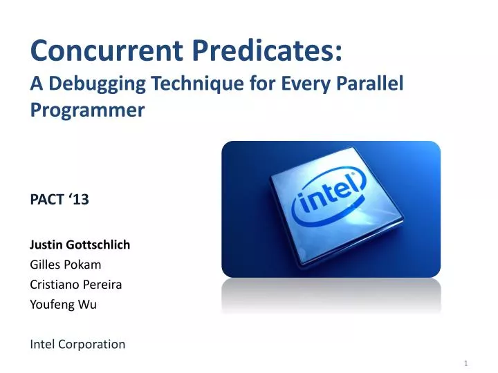 concurrent predicates a debugging technique for every parallel programmer