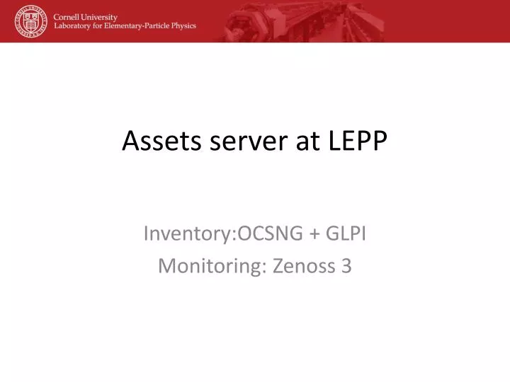 assets server at lepp