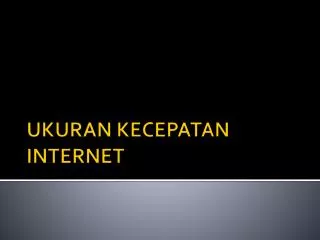 ukuran kecepatan internet
