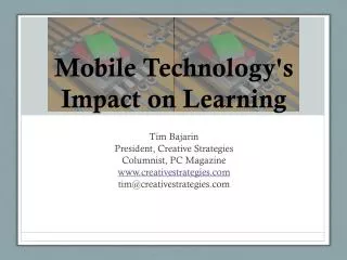 Mobile Technology's Impact on Learning