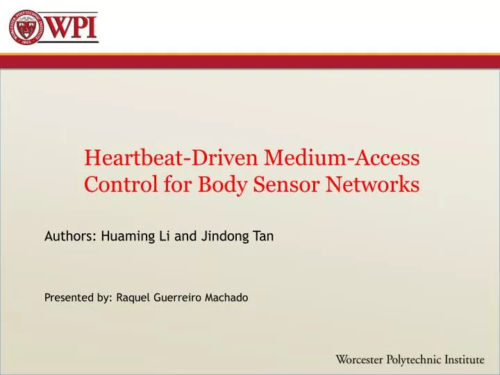 heartbeat driven medium access control for body sensor networks