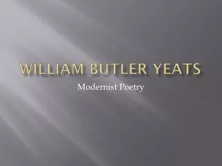 william butler yeats