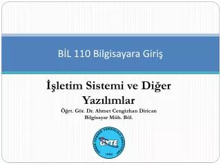 b l 110 bilgisayara giri