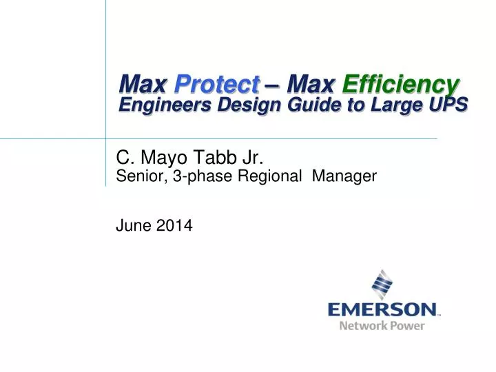 max protect max efficiency engineers design guide to large ups