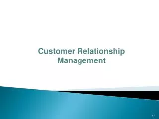 Customer Relationship Management